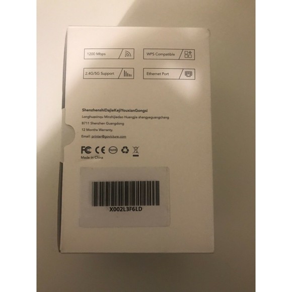 Victure WE1200 1200mbps Dual Band WiFi Range Extender Wide 2.4Ghz 5Ghz - Picture 2 of 3